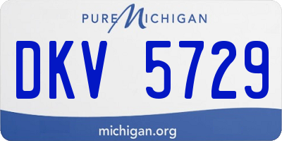 MI license plate DKV5729