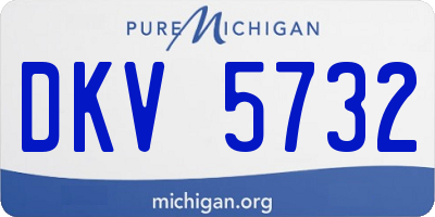 MI license plate DKV5732