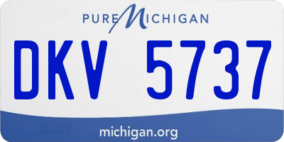 MI license plate DKV5737
