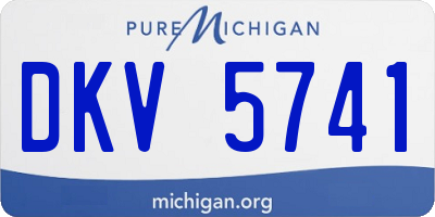 MI license plate DKV5741