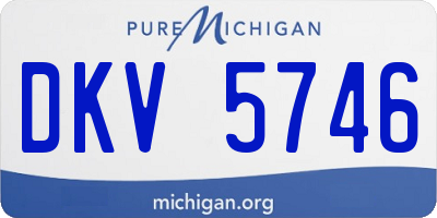 MI license plate DKV5746
