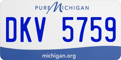 MI license plate DKV5759