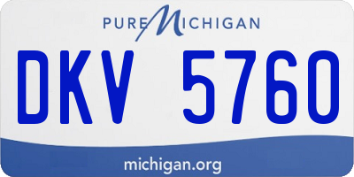 MI license plate DKV5760