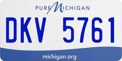 MI license plate DKV5761