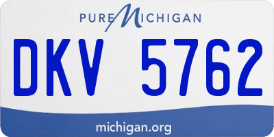 MI license plate DKV5762