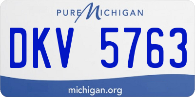 MI license plate DKV5763