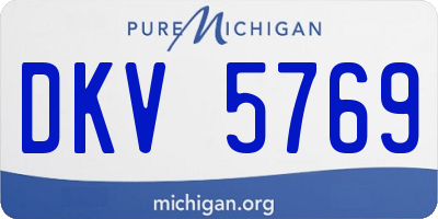 MI license plate DKV5769