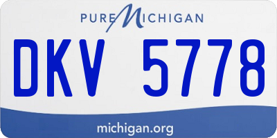 MI license plate DKV5778