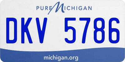 MI license plate DKV5786