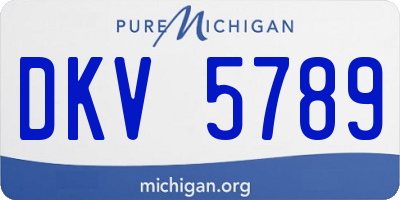 MI license plate DKV5789
