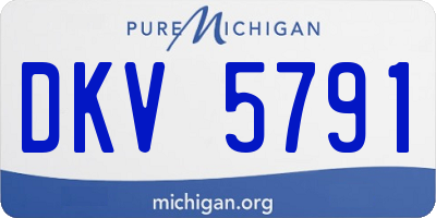 MI license plate DKV5791