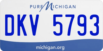 MI license plate DKV5793