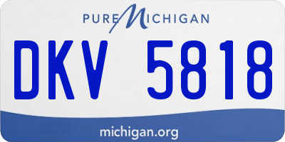 MI license plate DKV5818