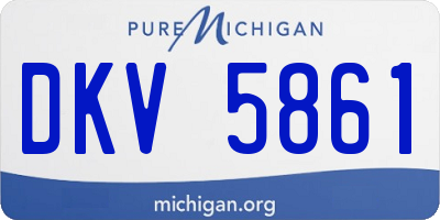 MI license plate DKV5861
