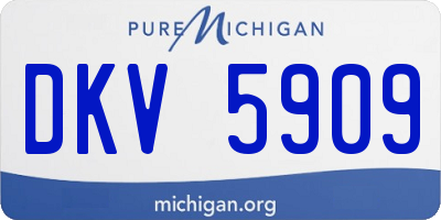 MI license plate DKV5909