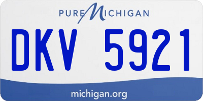 MI license plate DKV5921