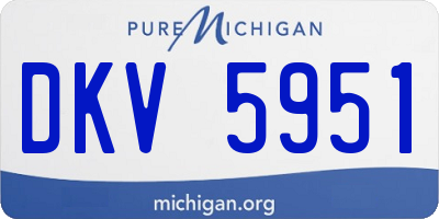 MI license plate DKV5951