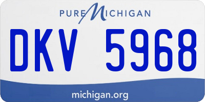 MI license plate DKV5968