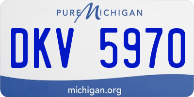 MI license plate DKV5970