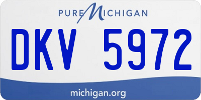 MI license plate DKV5972