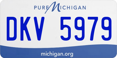 MI license plate DKV5979