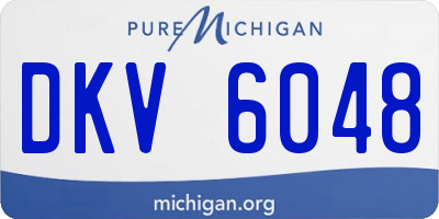 MI license plate DKV6048