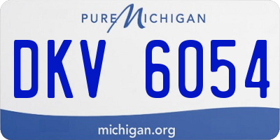MI license plate DKV6054