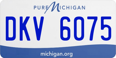 MI license plate DKV6075
