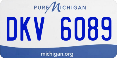 MI license plate DKV6089