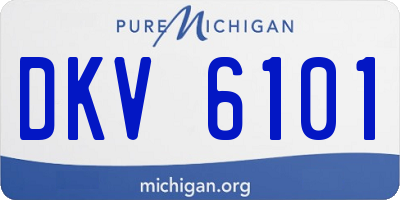 MI license plate DKV6101