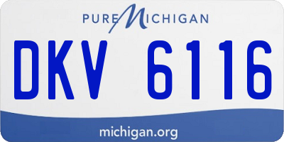 MI license plate DKV6116