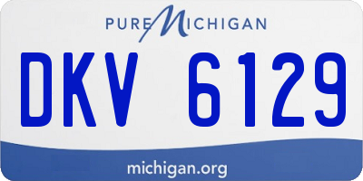 MI license plate DKV6129