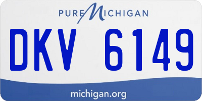 MI license plate DKV6149