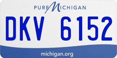 MI license plate DKV6152