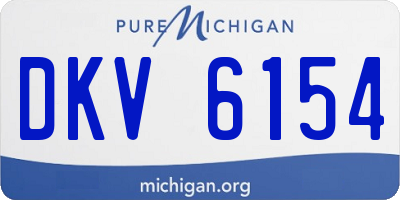 MI license plate DKV6154