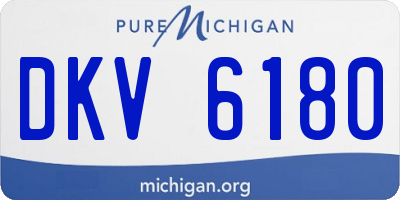 MI license plate DKV6180