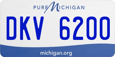 MI license plate DKV6200