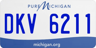 MI license plate DKV6211