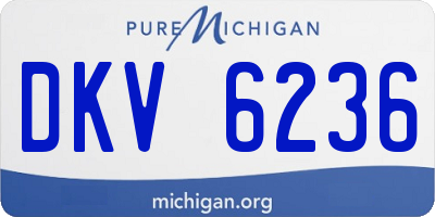 MI license plate DKV6236