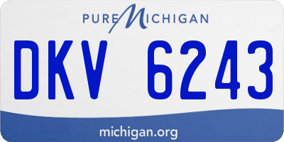MI license plate DKV6243
