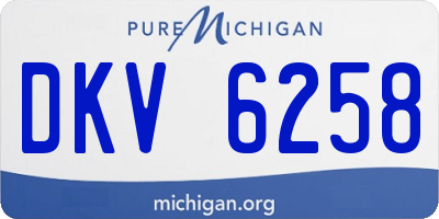 MI license plate DKV6258