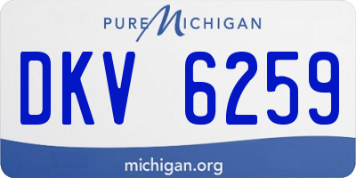 MI license plate DKV6259