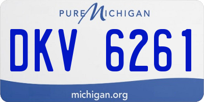 MI license plate DKV6261