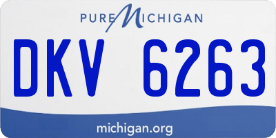 MI license plate DKV6263