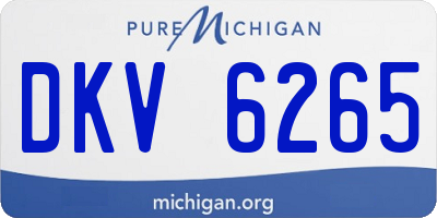 MI license plate DKV6265
