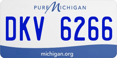 MI license plate DKV6266