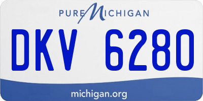 MI license plate DKV6280