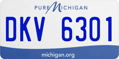 MI license plate DKV6301