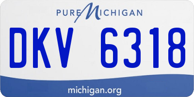 MI license plate DKV6318