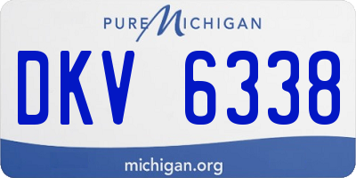 MI license plate DKV6338